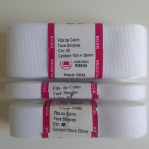 Kit de Fita Gorgurão Sanding de cor Branco